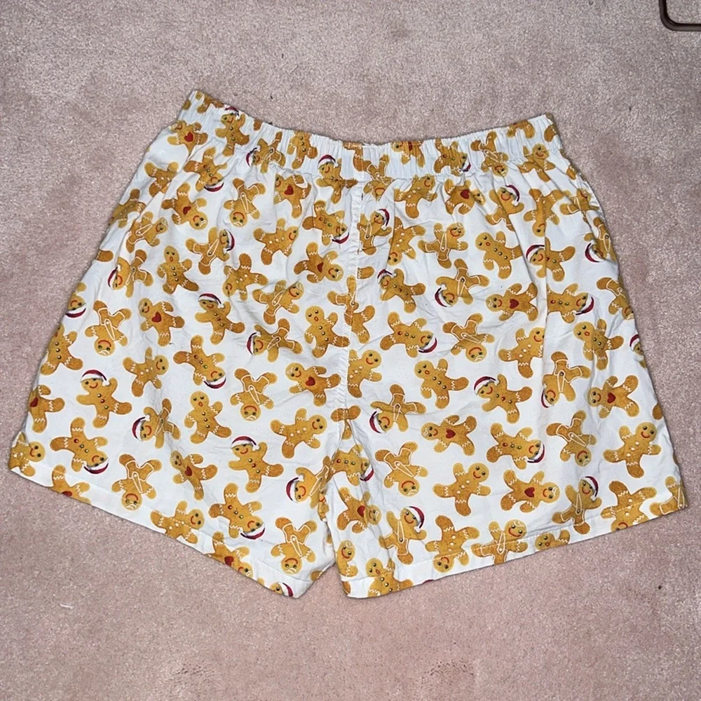 American Eagle Men’s Cotton Boxer Shorts Gingerbreadman Holiday Christmas Sleep - Picture 3 of 4